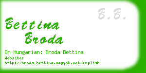 bettina broda business card